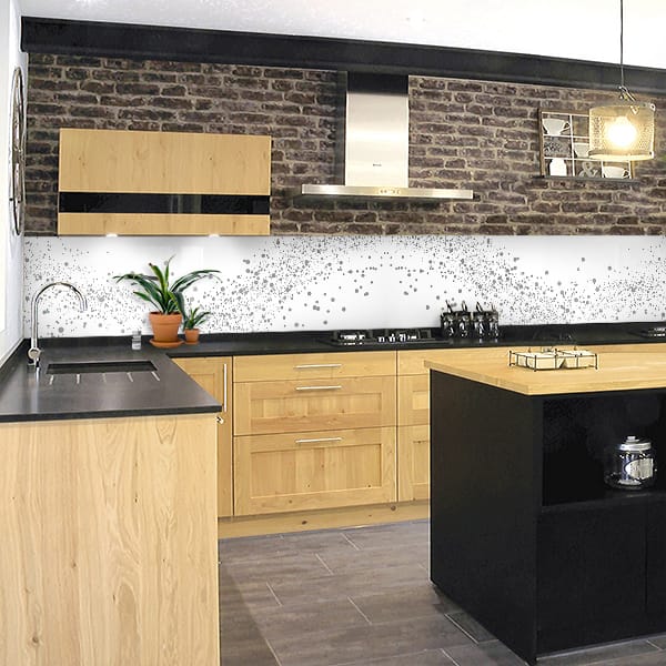 crédence éclaboussure noire