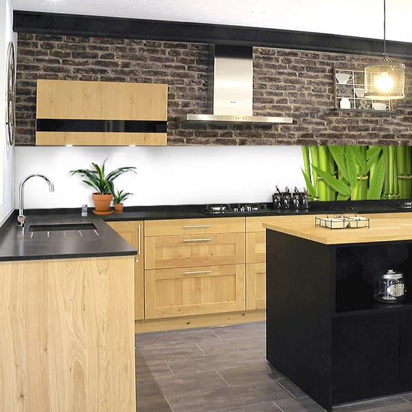 crédence bamboo vert