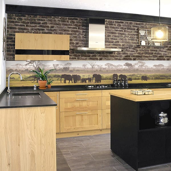 crédence famille d'éléphants