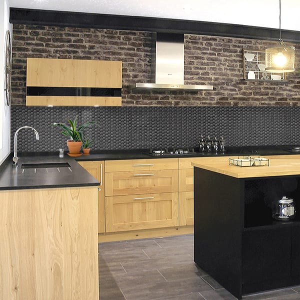 crédence alvéoles acier