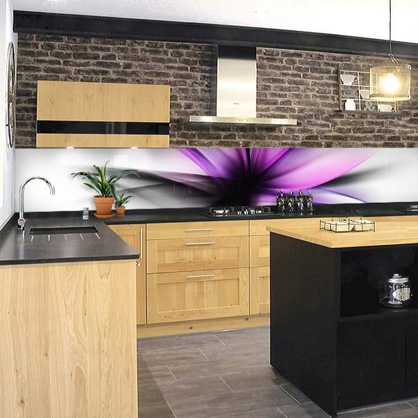 crédence abstrait fleur