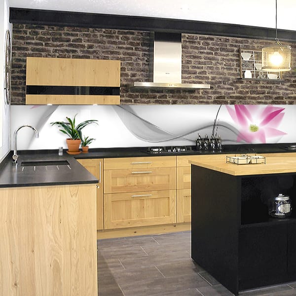 crédence esquisse fleurs