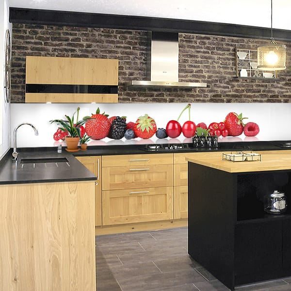 crédence fruits rouges