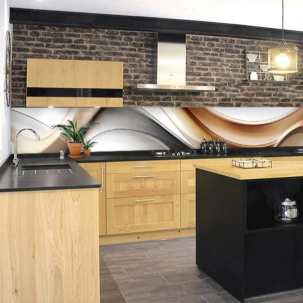 crédence abstrait volupte marron