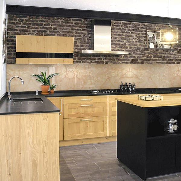 crédence marbre brun