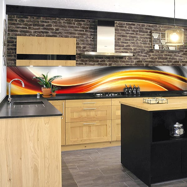 crédence abstrait fumée fusion