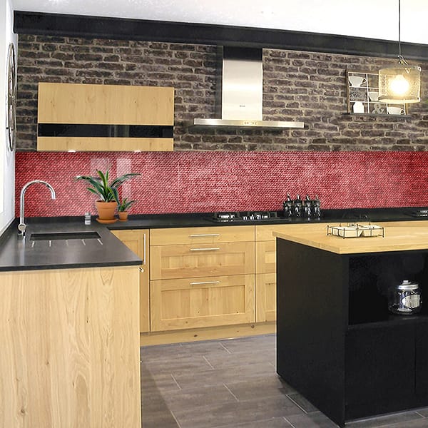 crédence usure rouge