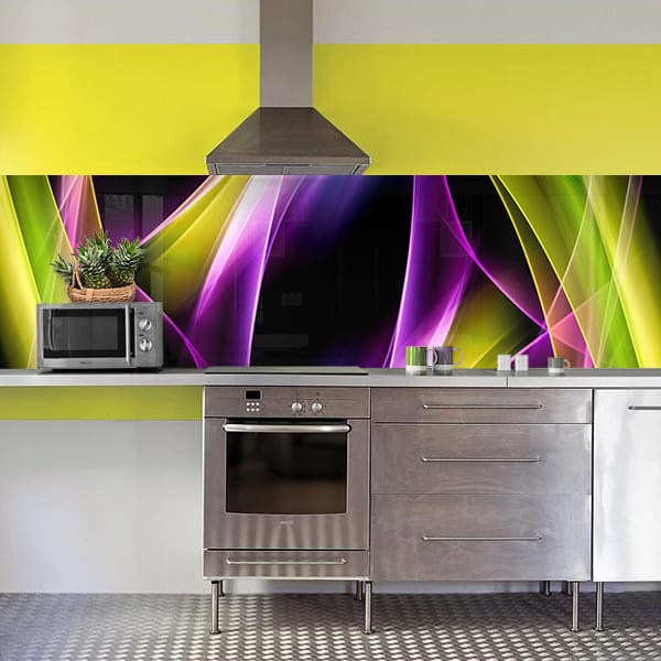 crédence abstrait lueur jaune