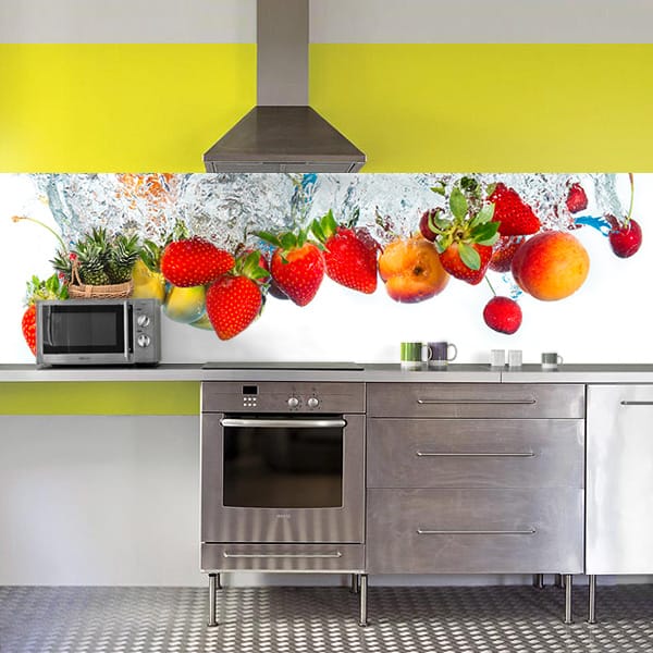 crédence fruits plongés dans l'eau