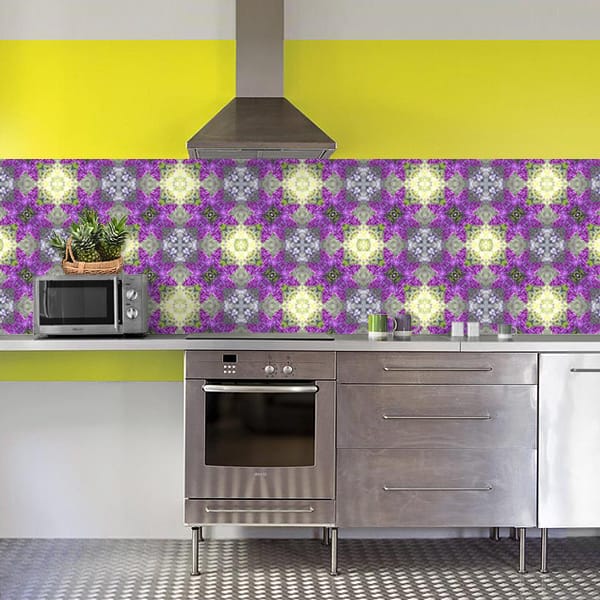 crédence mosaique violette petite