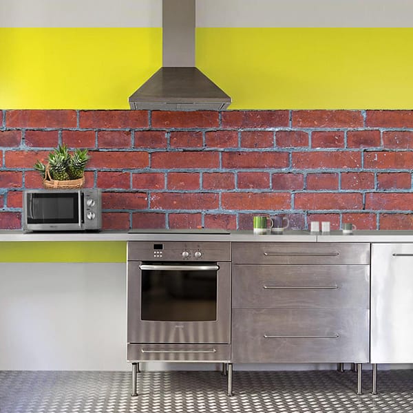 crédence grosses briques sombre