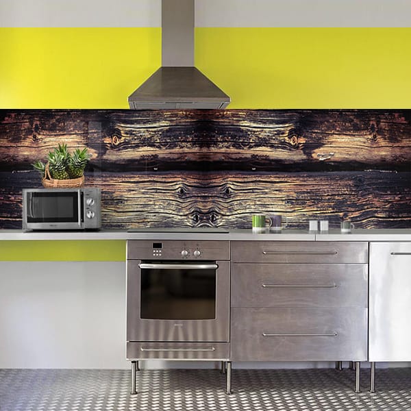 crédence planches sombres