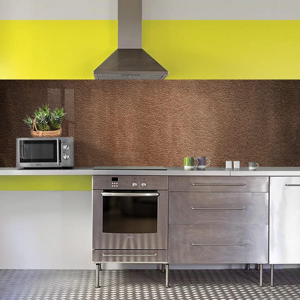 crédence métal brun