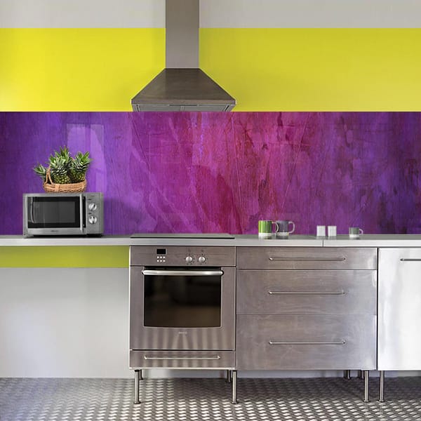 crédence peinture violette