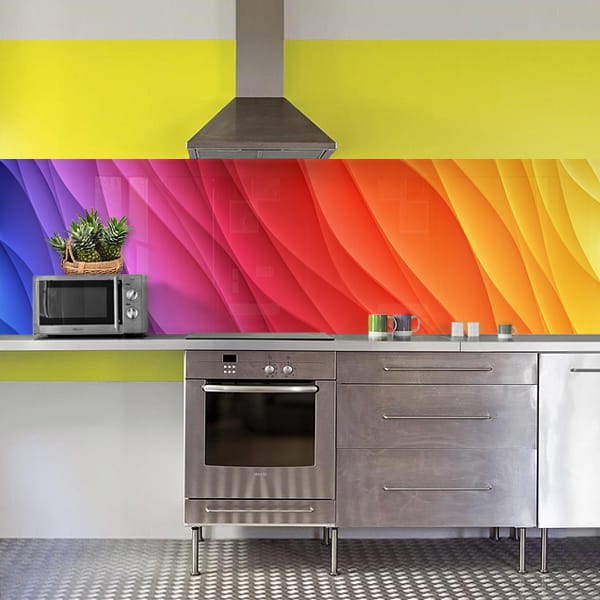 crédence milles feuilles multicolores