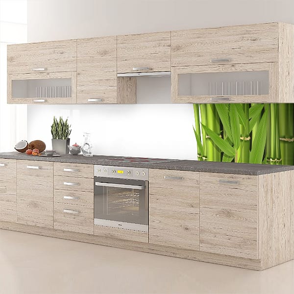 crédence bamboo vert