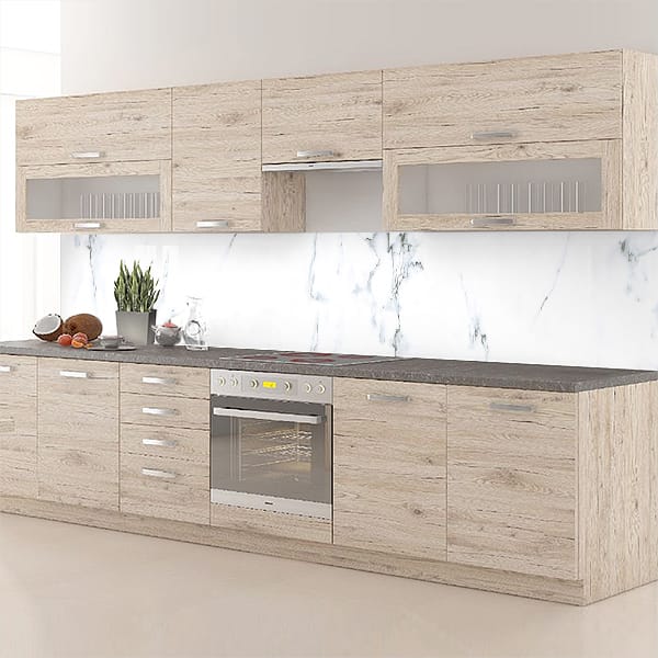 crédence marbre blanc