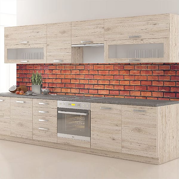 crédence briques rouges symetrique