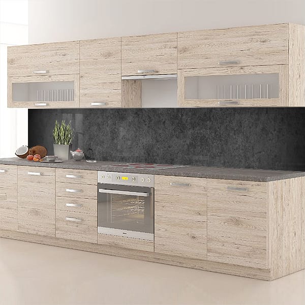 crédence marbre noir lisse