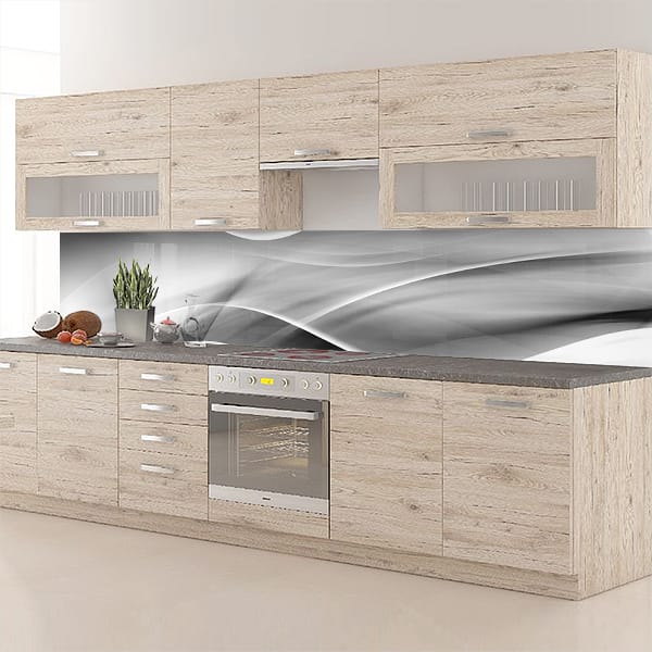 crédence abstrait trait gris