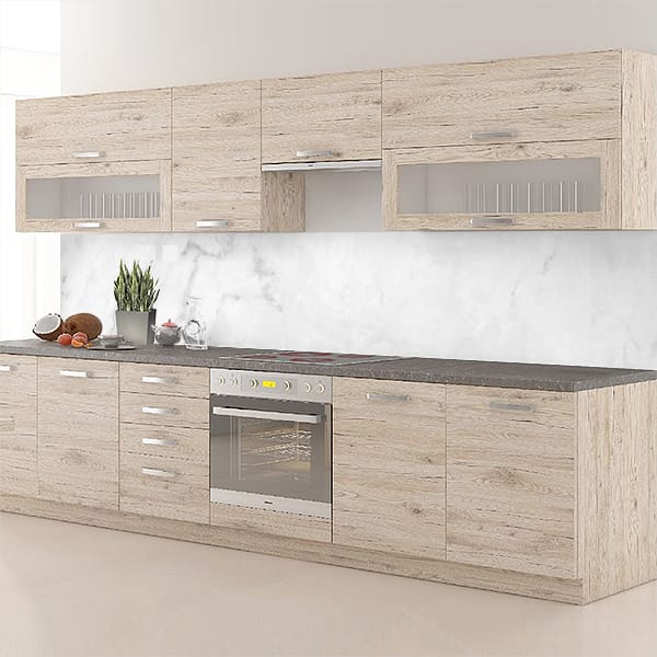 crédence marbre blanc lisse