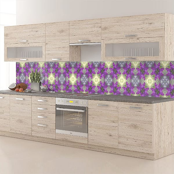 crédence mosaique violette petite
