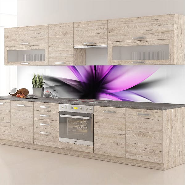 crédence abstrait fleur