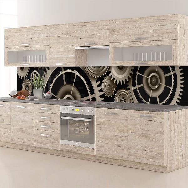 crédence engrenages or