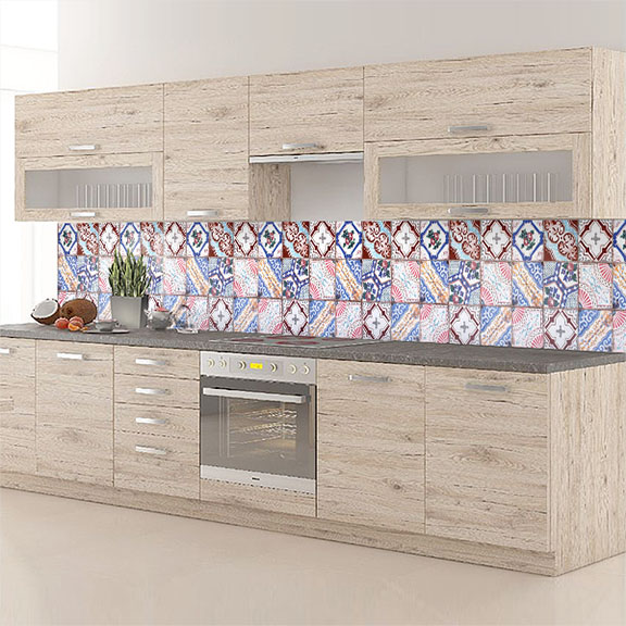 carreaux de ciments bleu rouge