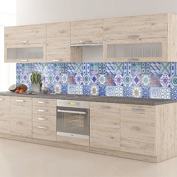 carreaux de ciments bleu blanc