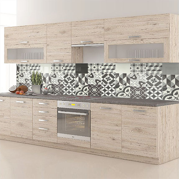 carreaux de ciments blanc et noir