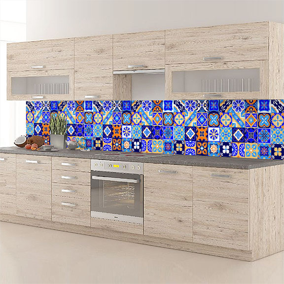 carreaux de ciments bleu foncé
