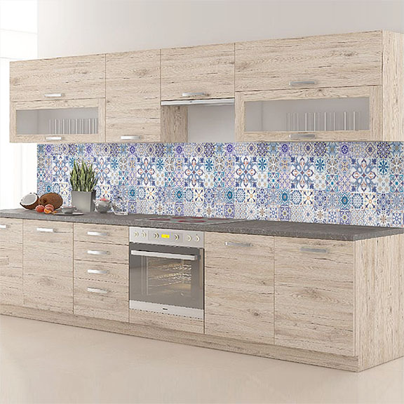 petit carreaux de ciments bleu foncé