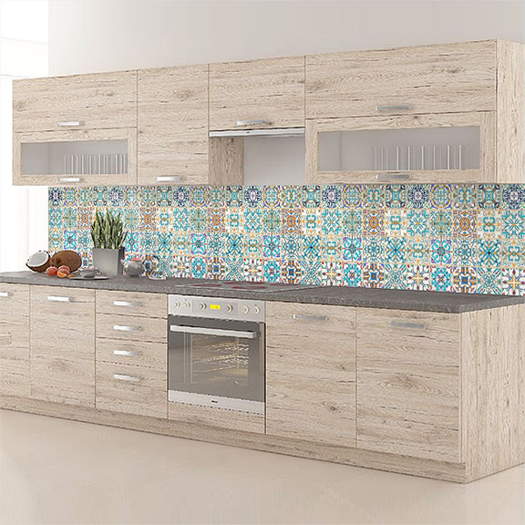 carreaux de ciments jaune  bleu turquoise