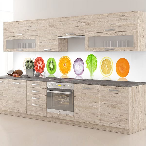 crédence aliment tranches