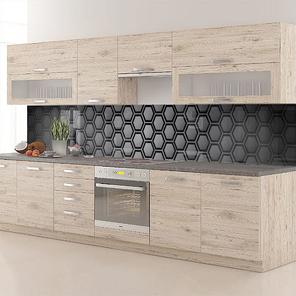 crédence alvéoles noir