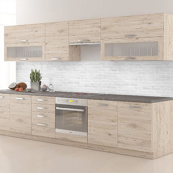 crédence brique blanche