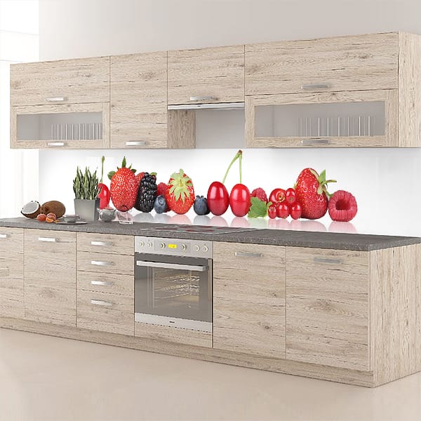 crédence fruits rouges