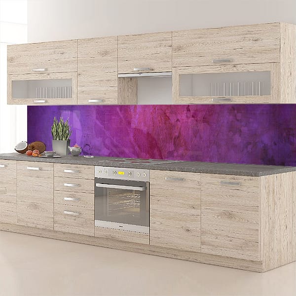 crédence peinture violette