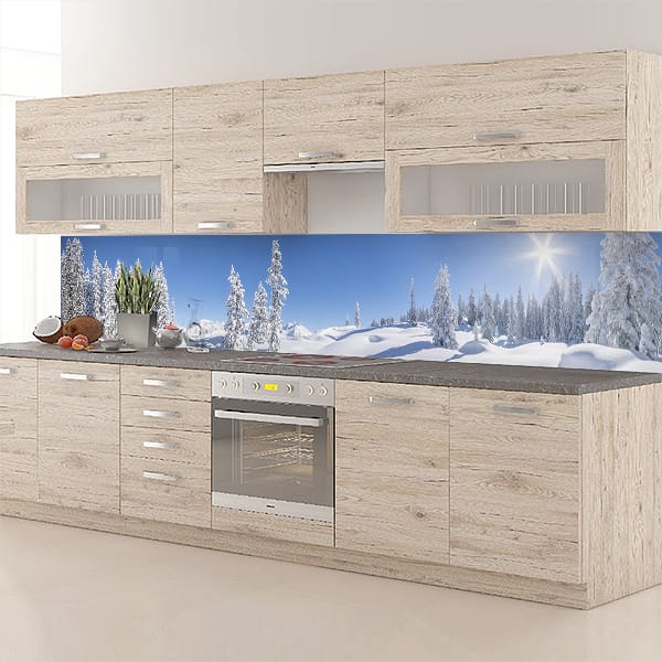 crédence montagnes enneigées