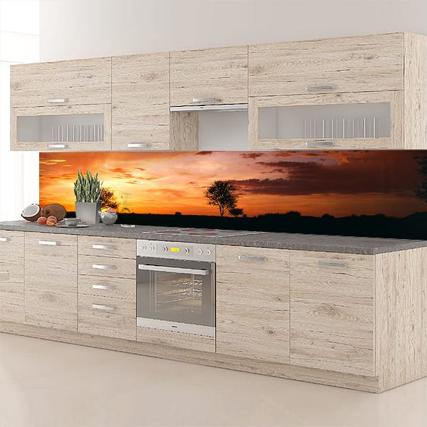 crédence couché de soleil savane