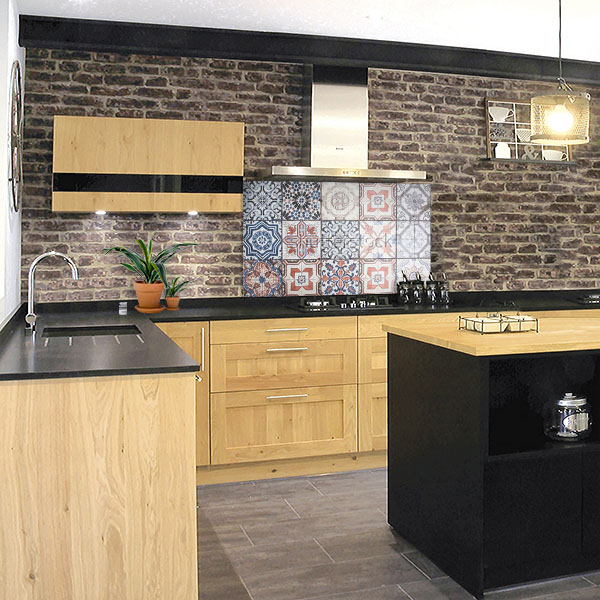 carreaux de ciments orange gris