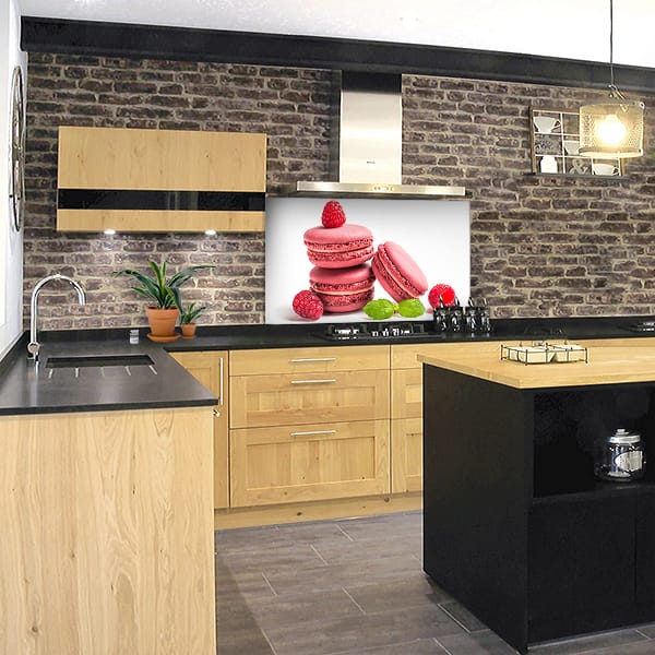 fond de hotte macarons framboise menthe