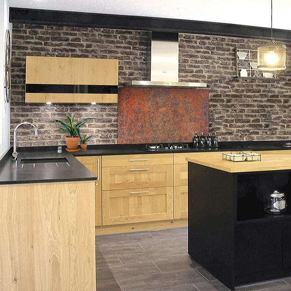 crédence métal rouillé hotte