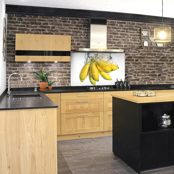 crédence aliment fond de hotte bananes