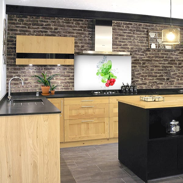 crédence aliment fond de hotte radis