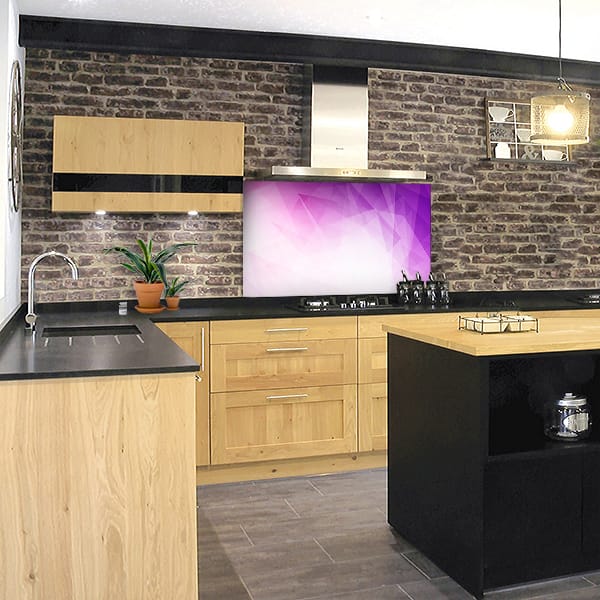 crédence lowpoly rose hotte