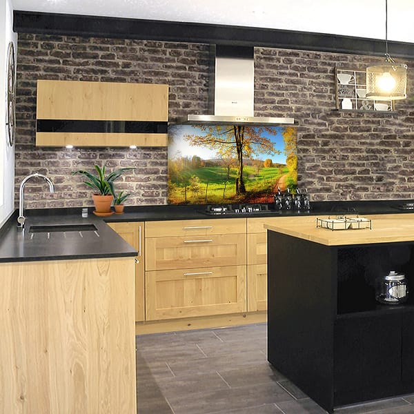 crédence chemin campagne fond hotte