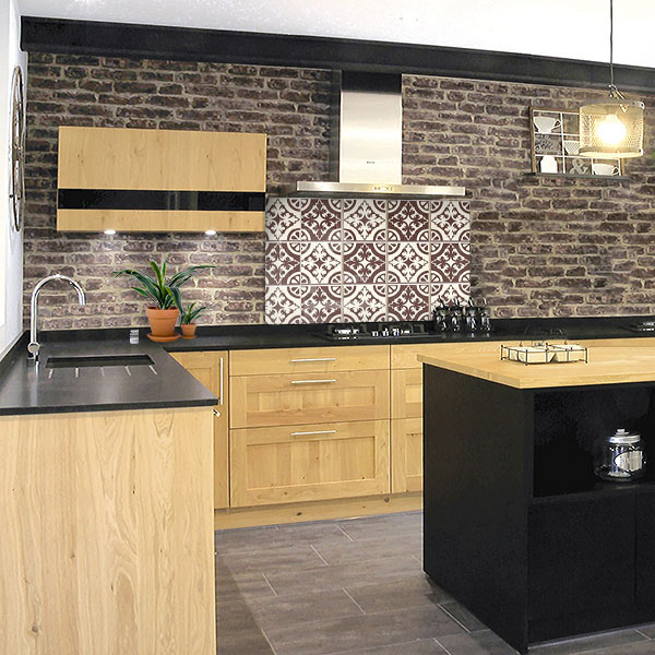 carreaux de ciments marron chocolat