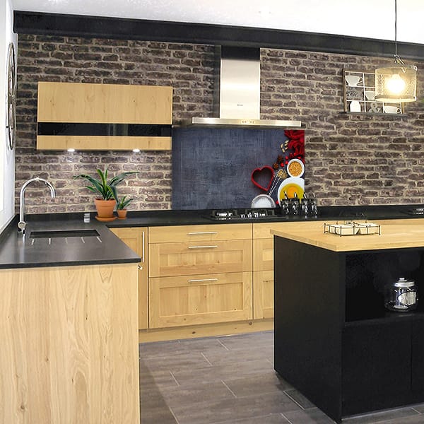 crédence aliment fond de hotte coeur